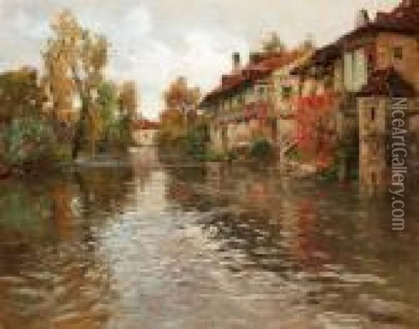 Langs Floden, Beaulieu Oil Painting - Fritz Thaulow