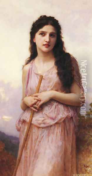 L'attente (Waiting) Oil Painting - William-Adolphe Bouguereau