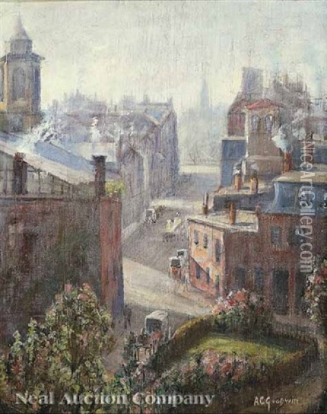 View Of A Garden, Boston Oil Painting - Arthur Clifton Goodwin