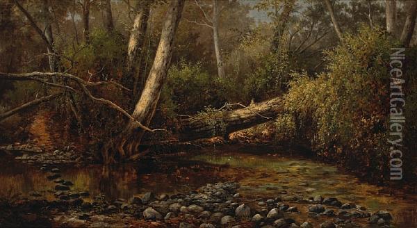 A Quiet Stream Oil Painting - Henry Chapman Ford