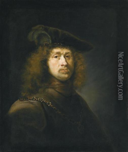 Portrait Of A Man Oil Painting - Johann Spillenberger