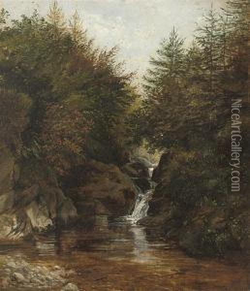 Shankin Brook, Kilbride Oil Painting - Bartholomew Colles Watkins