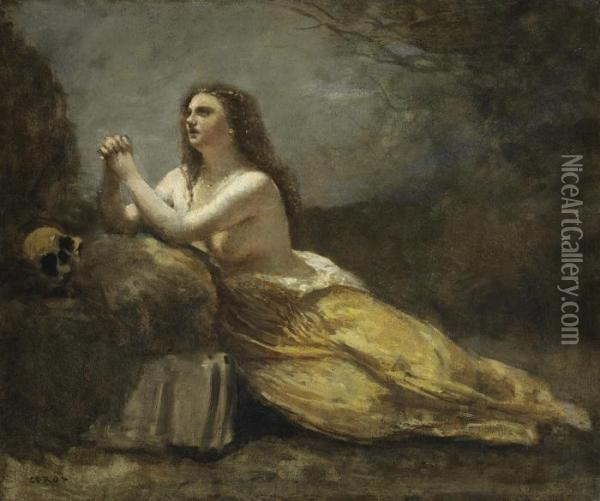 Madeleine En Priere Oil Painting - Jean-Baptiste-Camille Corot