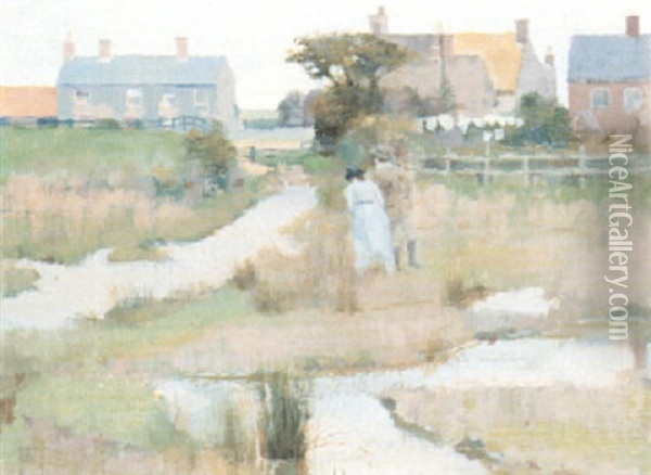Stanpit Marsh, Hampshire Oil Painting - Francis Bate