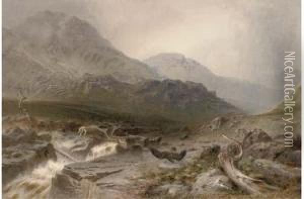On The Road To Loch Scoy Oil Painting - Harry John Johnson