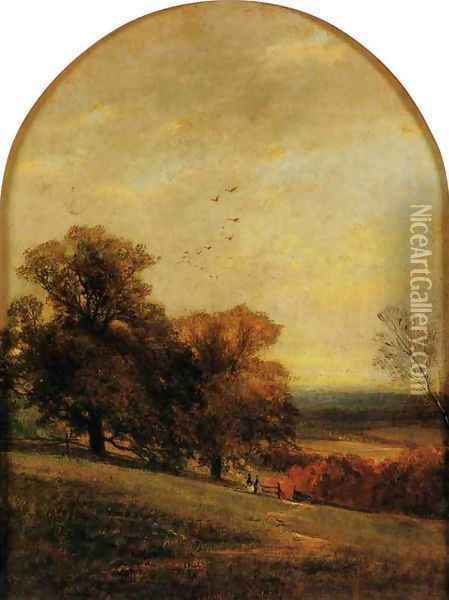 Distant View of Campbell Lodge and Wyoming Valley Oil Painting - George Henry Smillie