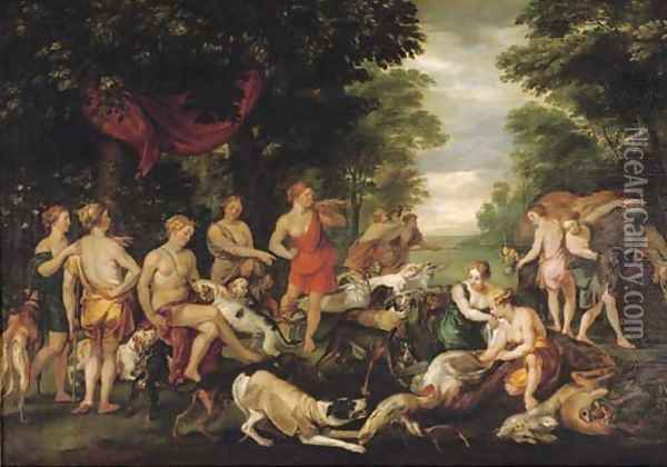 The hunting party of the goddess Diana Oil Painting - Peter Paul Rubens