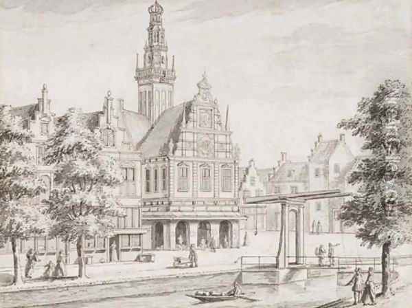 The Waag at Alkmaar Oil Painting - Jan Goeree