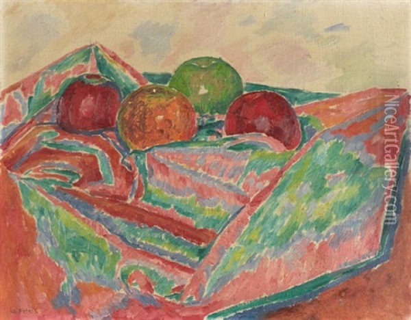 Stillleben Mit Apfeln Oil Painting - Walter Ophey