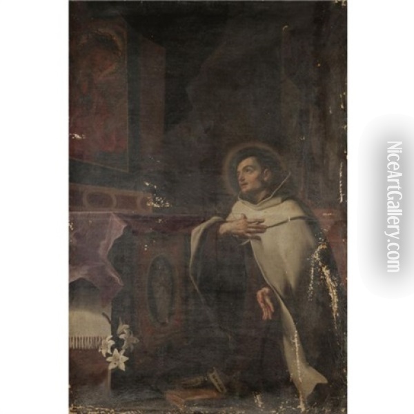 The Vision Of Saint Anthony Of Padua Oil Painting -  Guercino