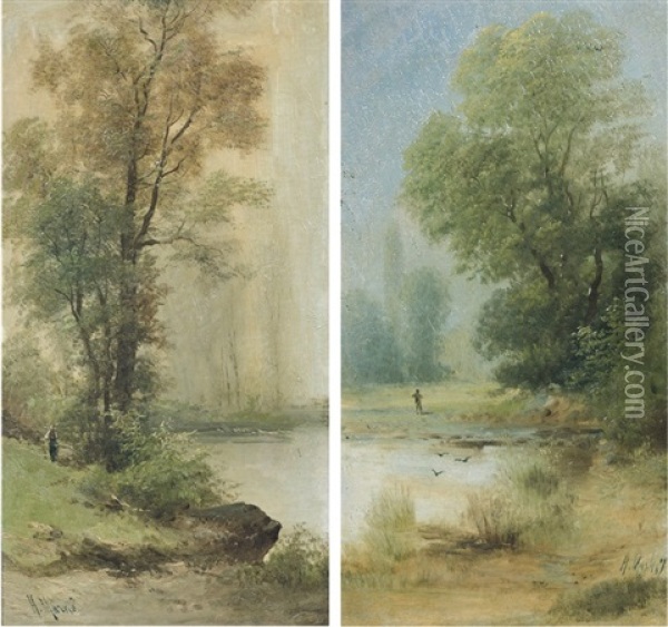 Paesaggi (pair) Oil Painting - Henry Marko