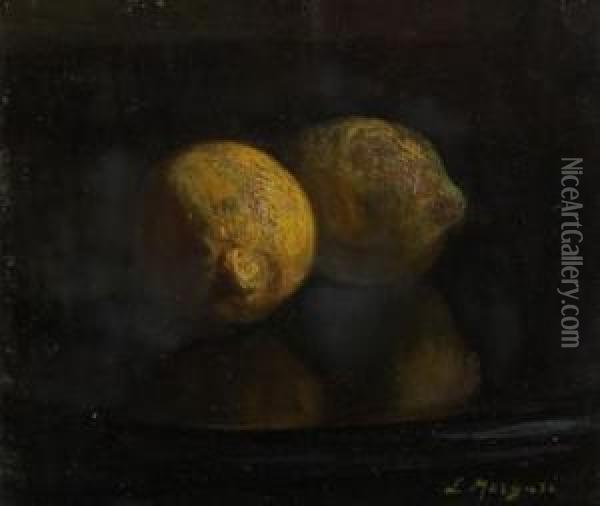 Limoni Oil Painting - Luigi Morgari