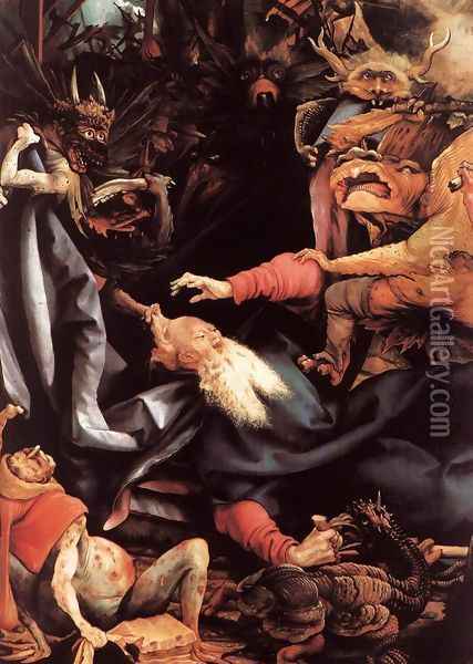 The Temptation of St Antony (detail 1) c. 1515 Oil Painting - Matthias Grunewald (Mathis Gothardt)