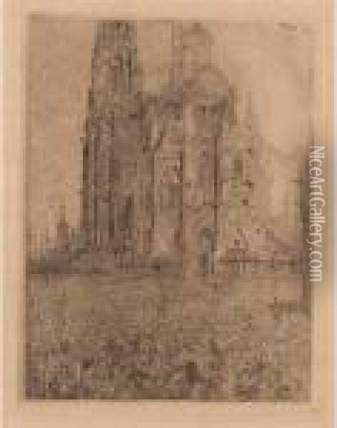 The Cathedral (t. 105) Oil Painting - James Ensor