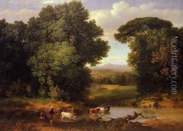 A Bit Of Roman Aqueduct Oil Painting - George Inness