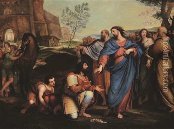 Scene Biblica Oil Painting - Alessandro Marchesini