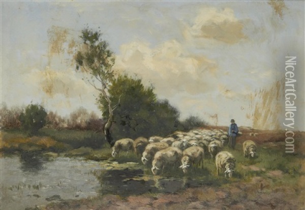 The Shepherd Oil Painting - Johannes Karel Leurs