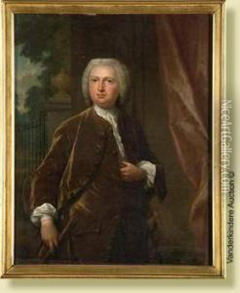 Portrait D'un Gentilhomme De La Region Debruges Oil Painting - Philip Le Petit Van Dyk