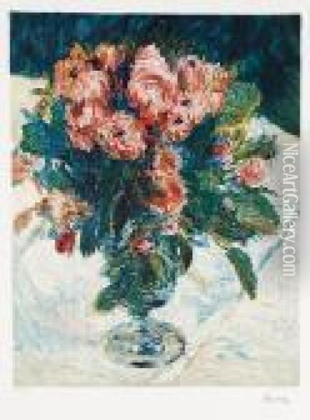 Nature Morte Avec Fleurs Oil Painting - Pierre Auguste Renoir