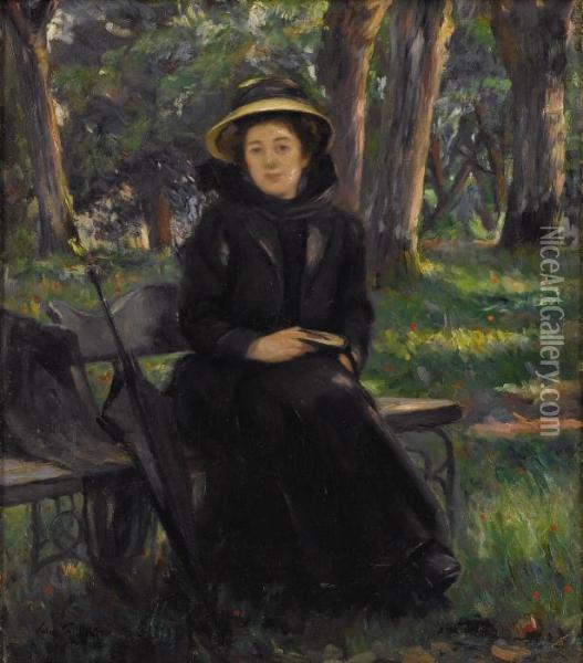 Le Grand Repose (dominical), Mrs. Victor Gilbert Oil Painting - Victor-Gabriel Gilbert