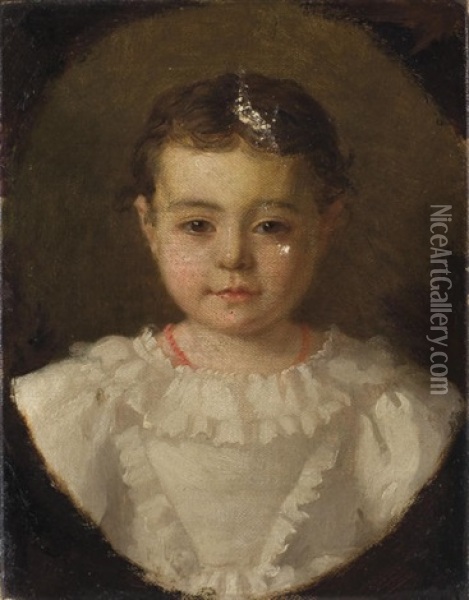 Portrait De Camille Blanche Oil Painting - Emma Adele (Blanche) Roslin