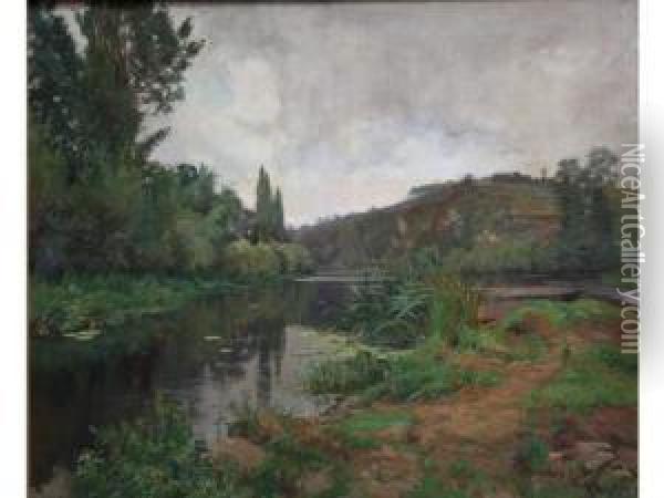 L'orne A Clecy Oil Painting - Eugene Louis Parturier