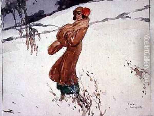 In The Snow Oil Painting - J. MacWilson