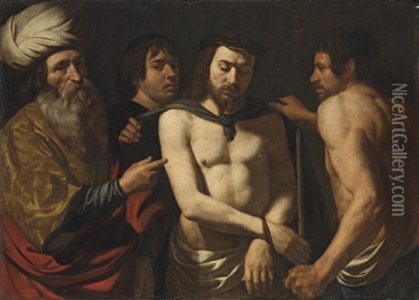 Ecce Homo Oil Painting - Giacomo (Lo Spadarino) Galli