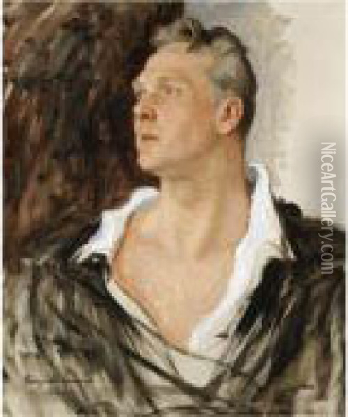 Portrait Of Fedor Chaliapin Oil Painting - Nikolai Petrovich Bogdanov-Belsky