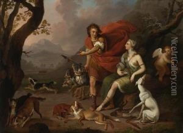 Meleager Und Atalante Auf Der
 Kalydonischen Eberjagd Oil Painting - Johann Heinrich The Elder Tischbein