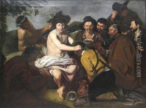 Triumph Of Bacchus Oil Painting - Diego Rodriguez de Silva y Velazquez