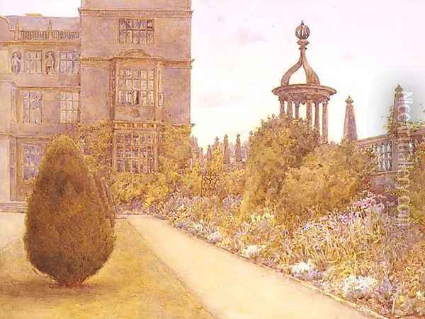 The East Court, Montacute House, Somerset Oil Painting - Ernest Arthur Rowe