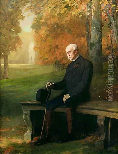 Portrait of Henri d'Orleans (1822-97) Duc d'Aumale, 1896 Oil Painting - Benjamin Jean Joseph Constant