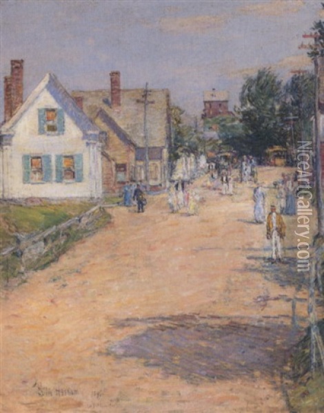 East Gloucester, End Of Trolley Line Oil Painting - Childe Hassam