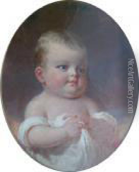 Portrait Of Amy Sarah Waugh Oil Painting - Samuel B. Waugh