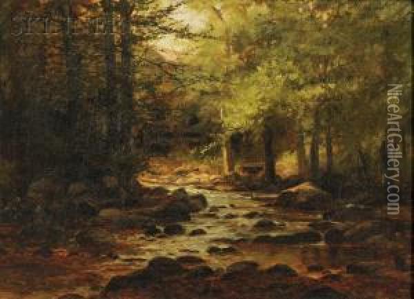 Landscape With Stream Oil Painting - William Samuel Horton
