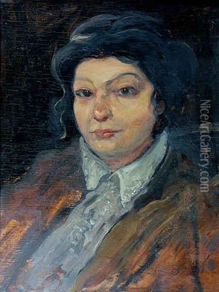 Portret Michaliny Krzyzanowskiej Oil Painting - Konrad Krzyzanowski