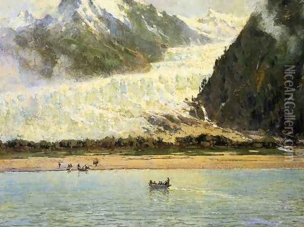 The Davidson Glacier Oil Painting - Thomas Hill