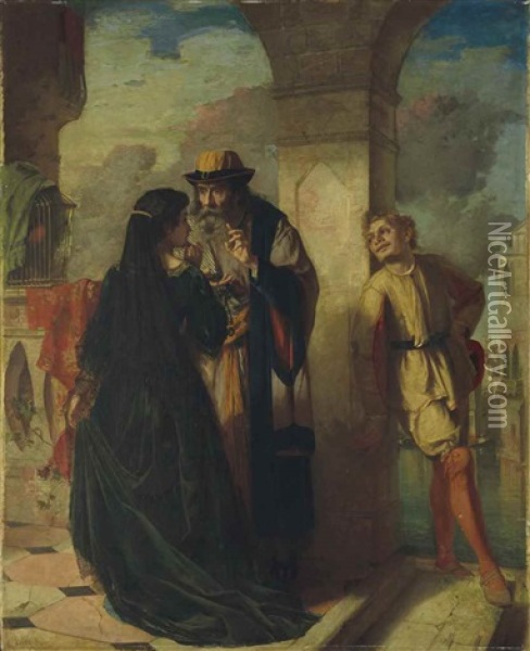 'le Marchand De Venise' Oil Painting - William Holyoake