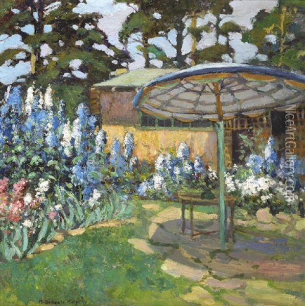 A Carmel Garden Oil Painting - Mary Deneale Morgan