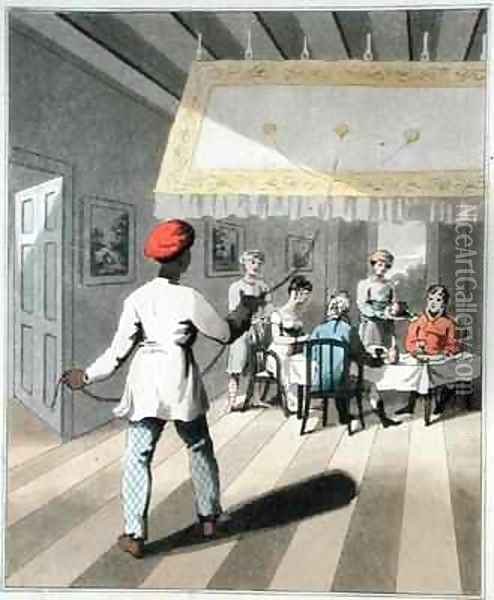 A Gentlemans Kedmutgars or Table Servants bringing in Dinner Oil Painting - Charles D'Oyly