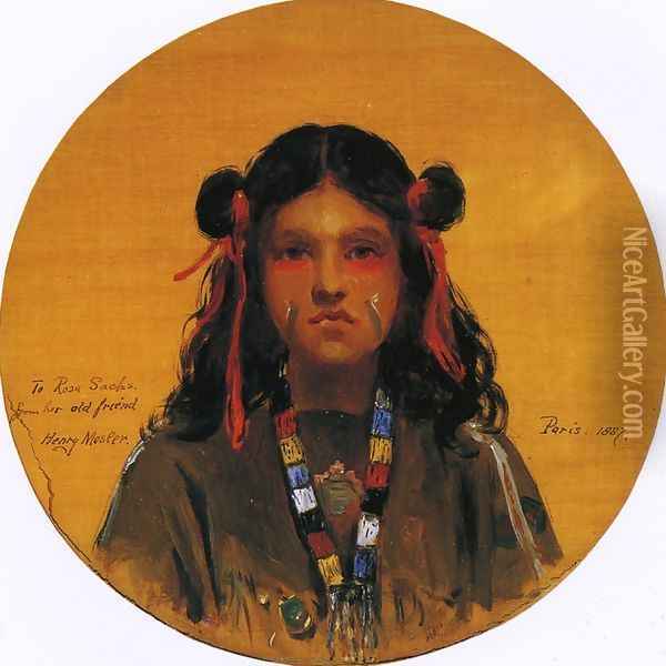 Young Indian Woman Oil Painting - Henry Mosler