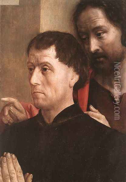 Portrait of a Donor with St John the Baptist 1478-80 Oil Painting - Hugo Van Der Goes