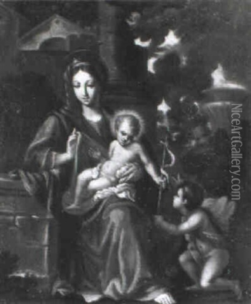 The Madonna And Child With The Infant St. John The Baptist Oil Painting - Carlo Maratta