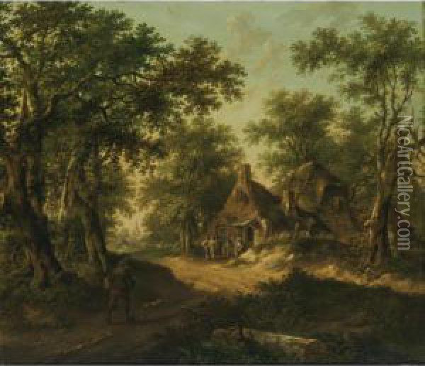 On The Way To Town Oil Painting - Fredericus Theodorus Renard