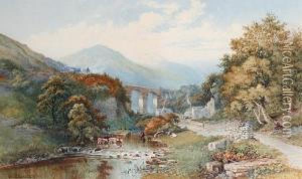The Angler's Rest - Miller's Dale, Buxton, Derbyshire Oil Painting - Philip Mitchell