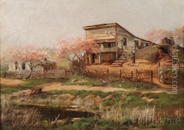 The Flats, Washington, D.c Oil Painting - James Henry Moser