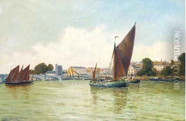 Putney on Thames Oil Painting - Arthur Gordon