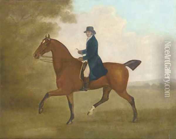 A gentleman on a chestnut hunter Oil Painting - John Nost Sartorius