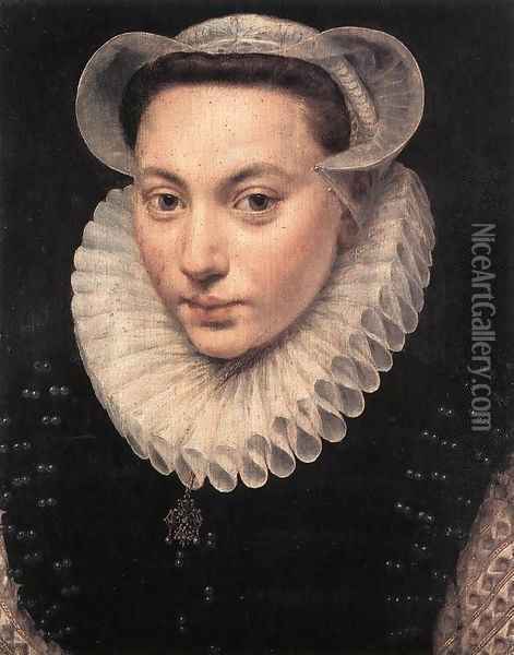 Portrait of a Young Woman Oil Painting - Frans, the Elder Pourbus